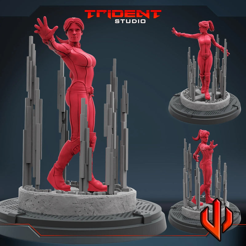 Jean Grey X-Men 2000 Movie Marvel MCP-compatible 40mm resin proxy miniature by Trident Miniatures - product image 1