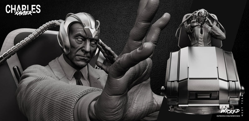 Charles Xavier Sculpture resin statue kit view 1