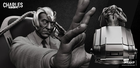Charles Xavier Sculpture resin statue kit view 1