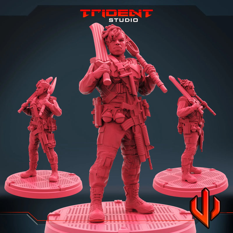 Killmonger - Sculpt D Marvel MCP-compatible 40mm resin proxy miniature by Trident Miniatures - product image 1