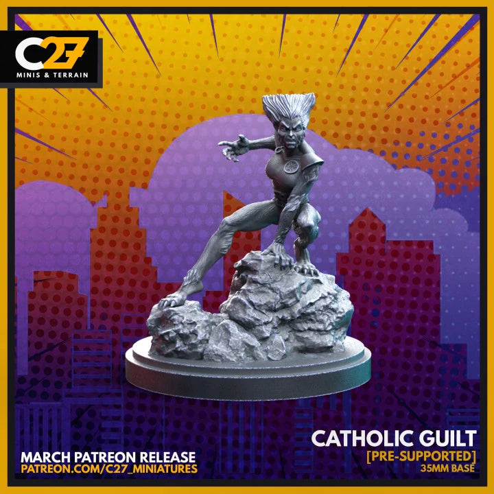 Feral Marvel MCP-compatible resin miniature by C27 Studios - product image 1