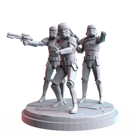 Stormtroopers Star Wars Shatterpoint-compatible resin miniature by C27 Studios - product image 1