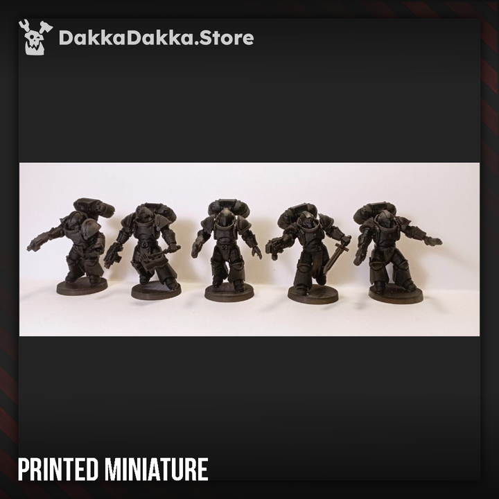 Space Knights Storm Squad with Jetpacks Build Kit - Prime Armored Assault Unit - DakkaDakka Resin Build Kit - image 1