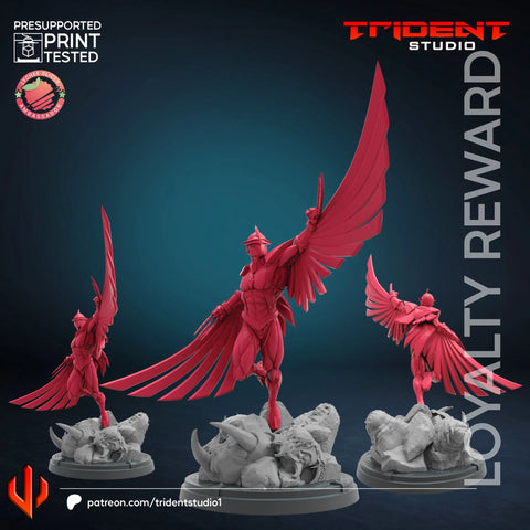 Darkhawk Marvel MCP-compatible 40mm resin proxy miniature by Trident Miniatures - product image 1