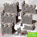 Abandoned Ruins GW 10th 3D printed terrain view 1