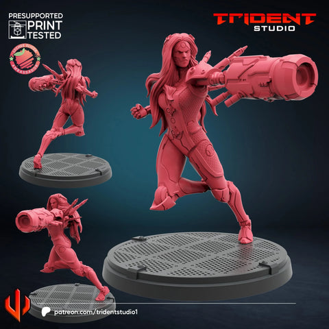 Omega Sentinel Marvel MCP-compatible 40mm resin proxy miniature by Trident Miniatures - product image 1