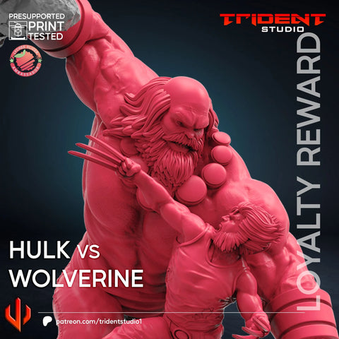 Maestro Vs Wolverine Marvel MCP-compatible 40mm resin proxy miniature by Trident Miniatures - product image 1