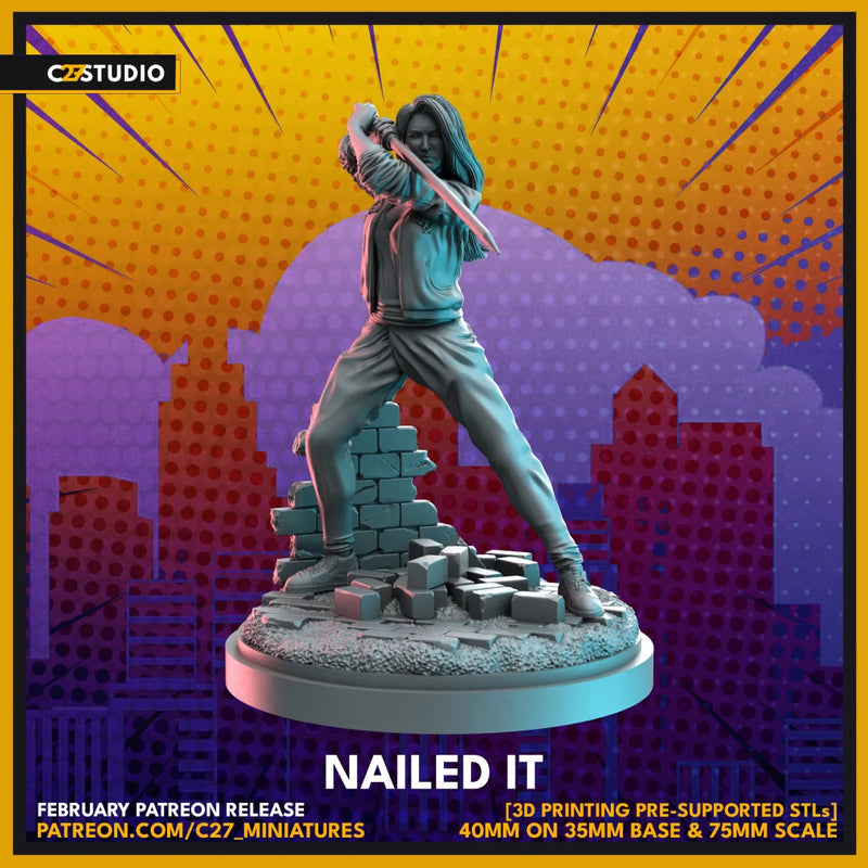 Colleen Wing Marvel MCP-compatible resin miniature by C27 Studios - product image 1