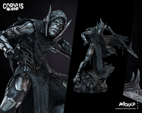 Corvus Glaive Sculpture resin statue kit view 1