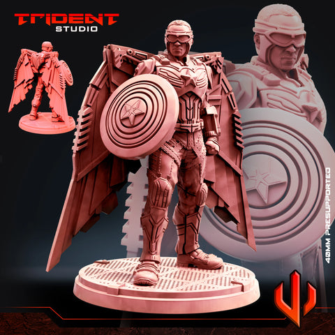 Falcon 2021 - Sculpt B Marvel MCP-compatible 40mm resin proxy miniature by Trident Miniatures - product image 1