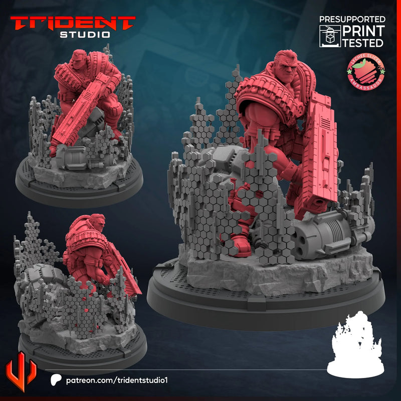 Cable Marvel MCP-compatible 40mm resin proxy miniature by Trident Miniatures - product image 1