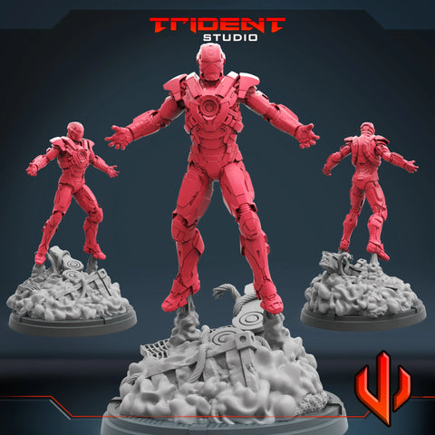 Iron Man MK17 Marvel MCP-compatible 40mm resin proxy miniature by Trident Miniatures - product image 1