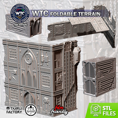 WTC Foldable Industrial Set 3D printed terrain view 1