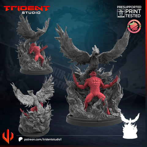 Wolverine Phoenix Force Marvel MCP-compatible 40mm resin proxy miniature by Trident Miniatures - product image 1