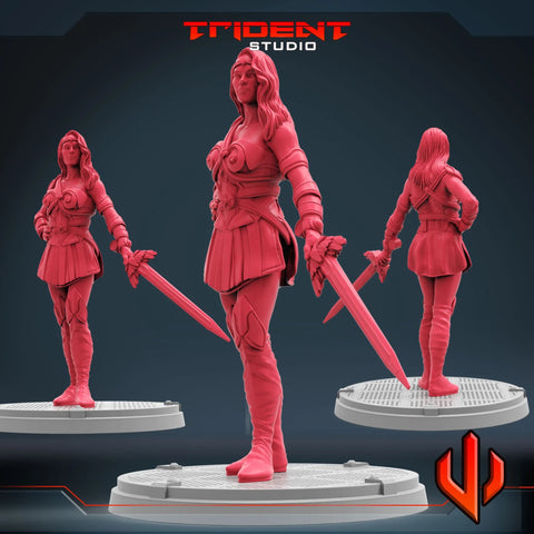 Queen Maeve The Boys MCP-compatible 40mm resin proxy miniature by Trident Miniatures - product image 1
