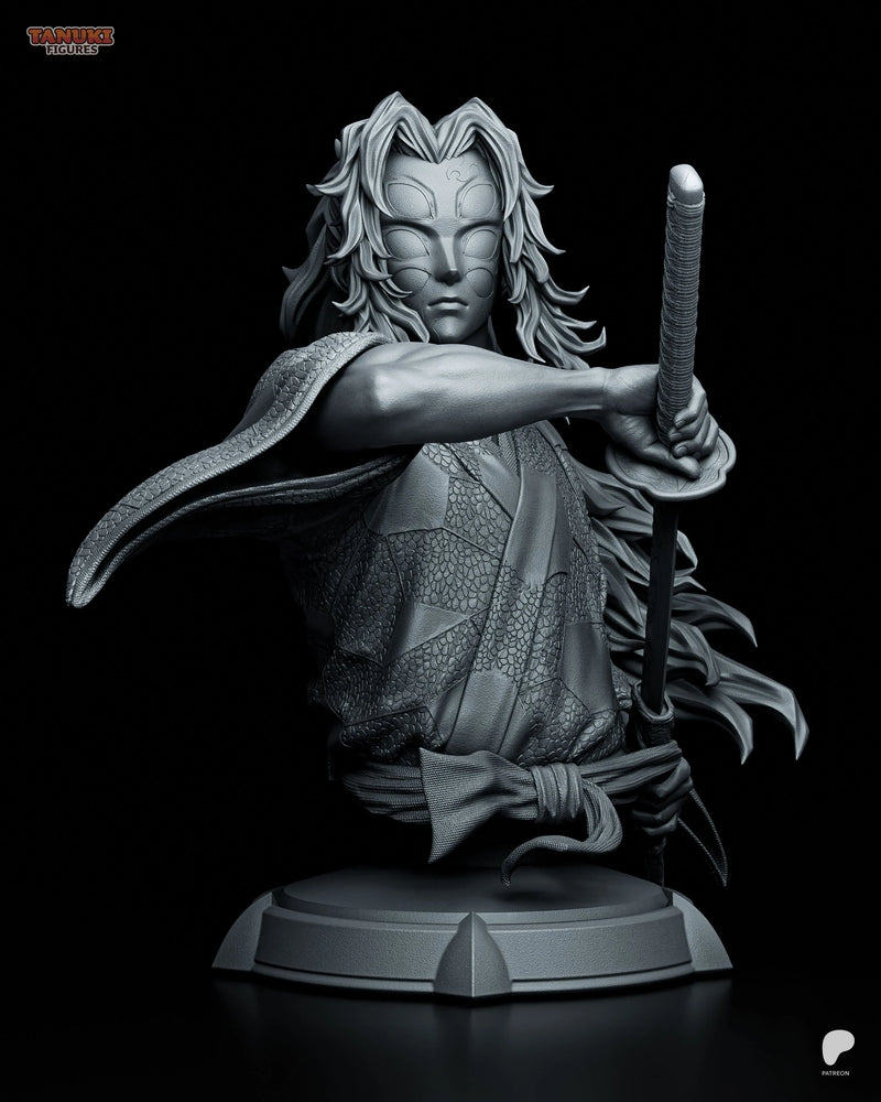 Kokushibo Resin Statue & Bust - Bust view 1