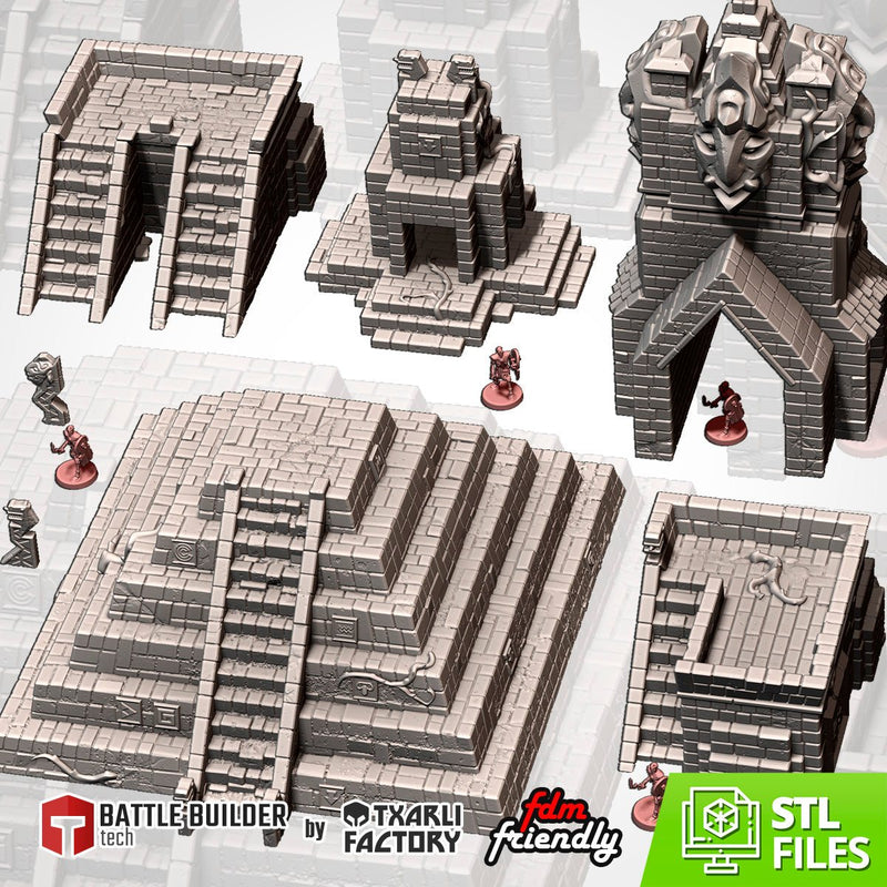 Buildings In The Jungle 3D printed terrain view 1