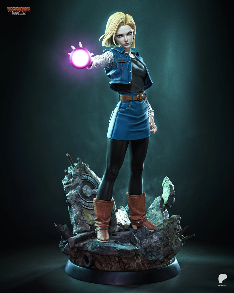 Android 18 Resin Statue & Bust - Full Size view 1