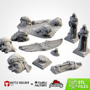 Statues 3D printed terrain view 1