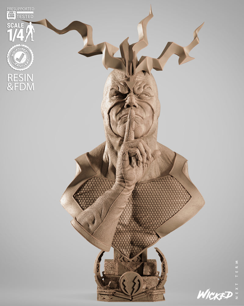 Black Bolt Portrait Bust resin bust kit view 1