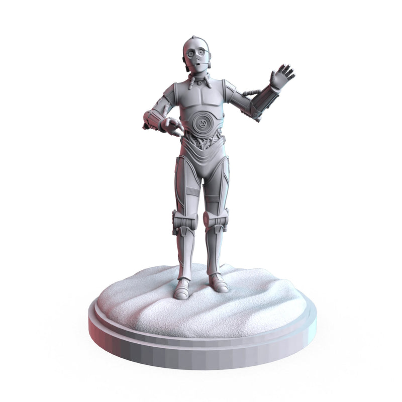C3PO Star Wars Shatterpoint-compatible resin miniature by C27 Studios - product image 1