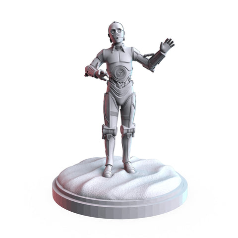 C3PO Star Wars Shatterpoint-compatible resin miniature by C27 Studios - product image 1