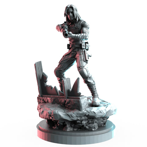 Winter Soldier Marvel MCP-compatible resin miniature by C27 Studios - product image 1