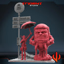 Gwenpool And MODOK Marvel MCP-compatible 40mm resin proxy miniature by Trident Miniatures - product image 1