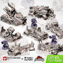 Orc Buggies Destroyed 3D printed terrain view 1