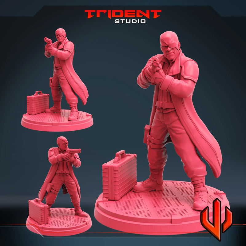 Nick Fury - Sculpt A Marvel MCP-compatible 40mm resin proxy miniature by Trident Miniatures - product image 1