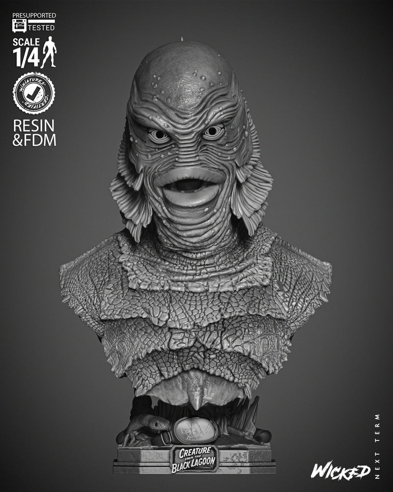 Creature of the Black Lagoon Portrait Bust resin bust kit view 1
