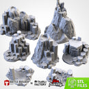 Basaltic Volcanoes 3D printed terrain view 1