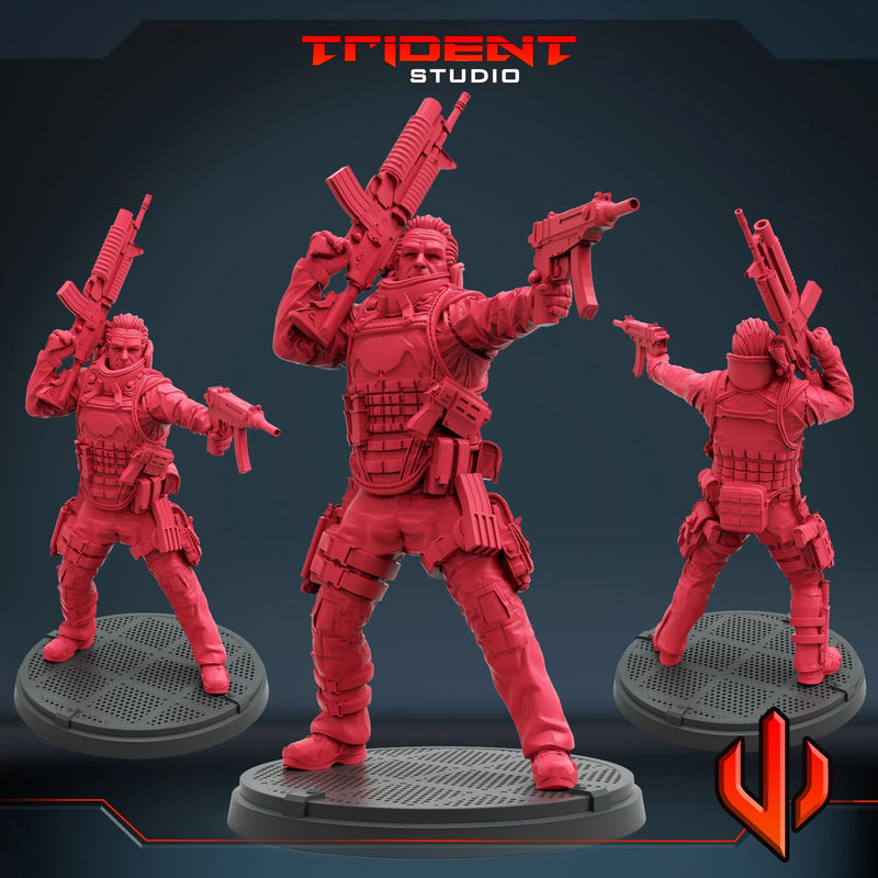 Punisher War Zone - Sculpt A Marvel MCP-compatible 40mm resin proxy miniature by Trident Miniatures - product image 1