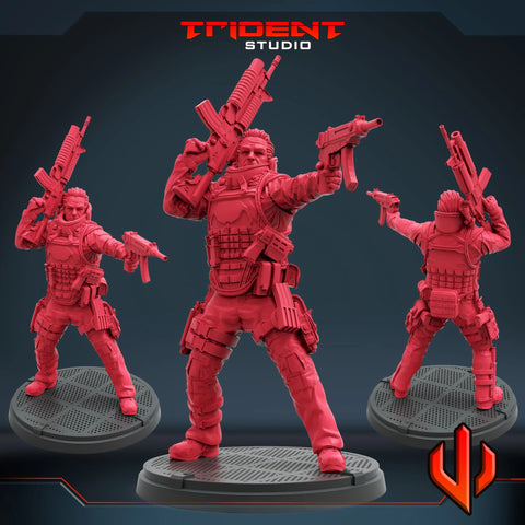 Punisher War Zone - Sculpt A Marvel MCP-compatible 40mm resin proxy miniature by Trident Miniatures - product image 1