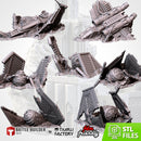 Crashed Spaceships 3D printed terrain view 1