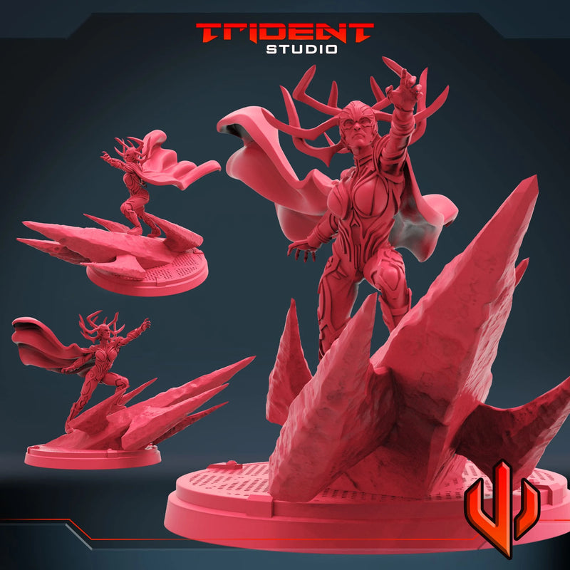 Hela Marvel MCP-compatible 40mm resin proxy miniature by Trident Miniatures - product image 1