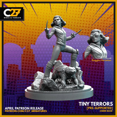 Honey Badger & Jonathan Marvel MCP-compatible resin miniature by C27 Studios - product image 1