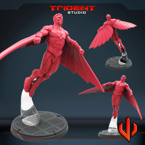 Classic Falcon Marvel MCP-compatible 40mm resin proxy miniature by Trident Miniatures - product image 1