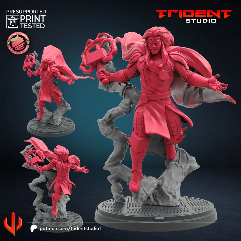 Thor Herald Of Galactus Marvel MCP-compatible 40mm resin proxy miniature by Trident Miniatures - product image 1