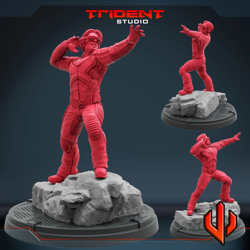 Cyclops X-Men 2000 Movie Marvel MCP-compatible 40mm resin proxy miniature by Trident Miniatures - product image 1
