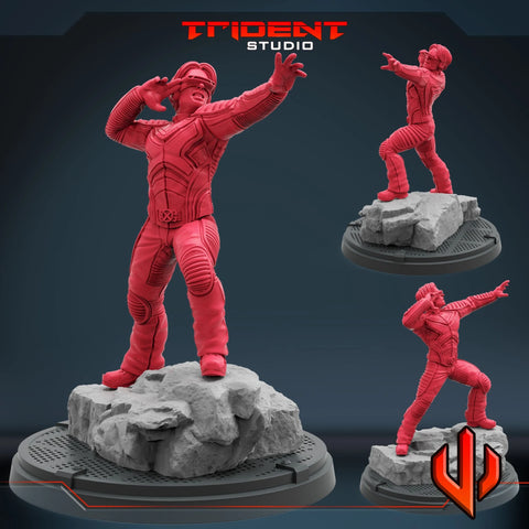 Cyclops X-Men 2000 Movie Marvel MCP-compatible 40mm resin proxy miniature by Trident Miniatures - product image 1