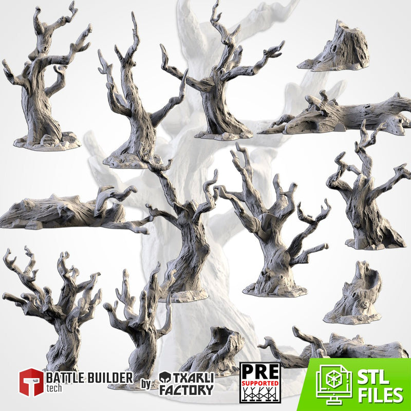 Dead Trees 3D printed terrain view 1