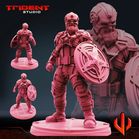 Red Guardian Marvel MCP-compatible 40mm resin proxy miniature by Trident Miniatures - product image 1