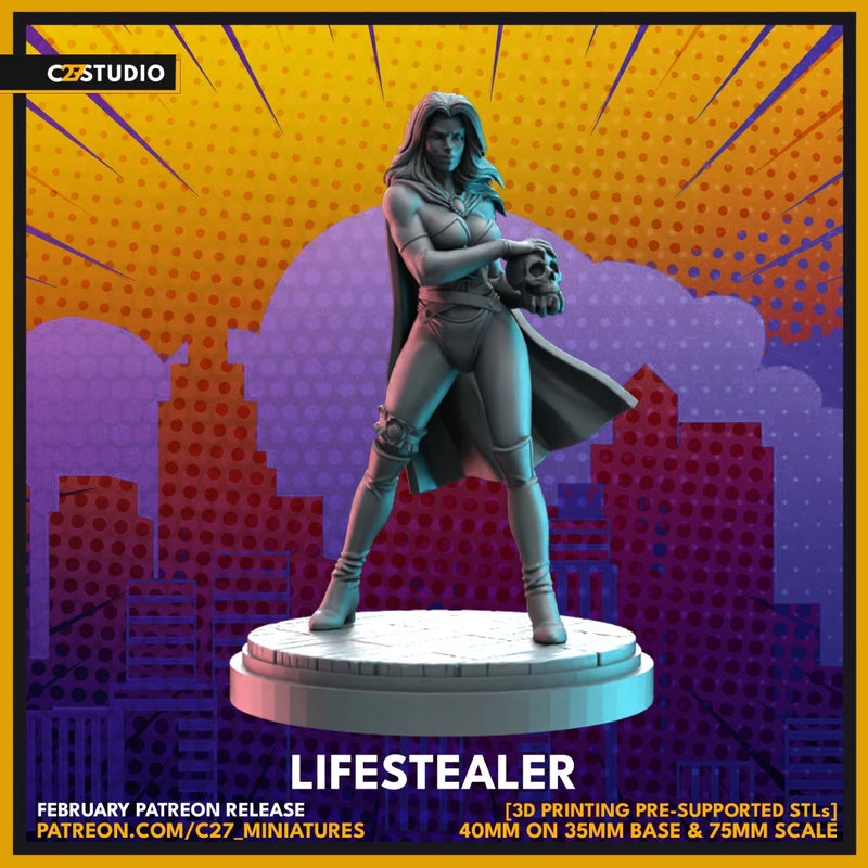 Black Queen Selene Marvel MCP-compatible resin miniature by C27 Studios - product image 1