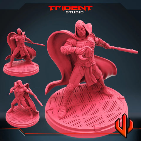 Moon Knight - Sculpt D Marvel MCP-compatible 40mm resin proxy miniature by Trident Miniatures - product image 1