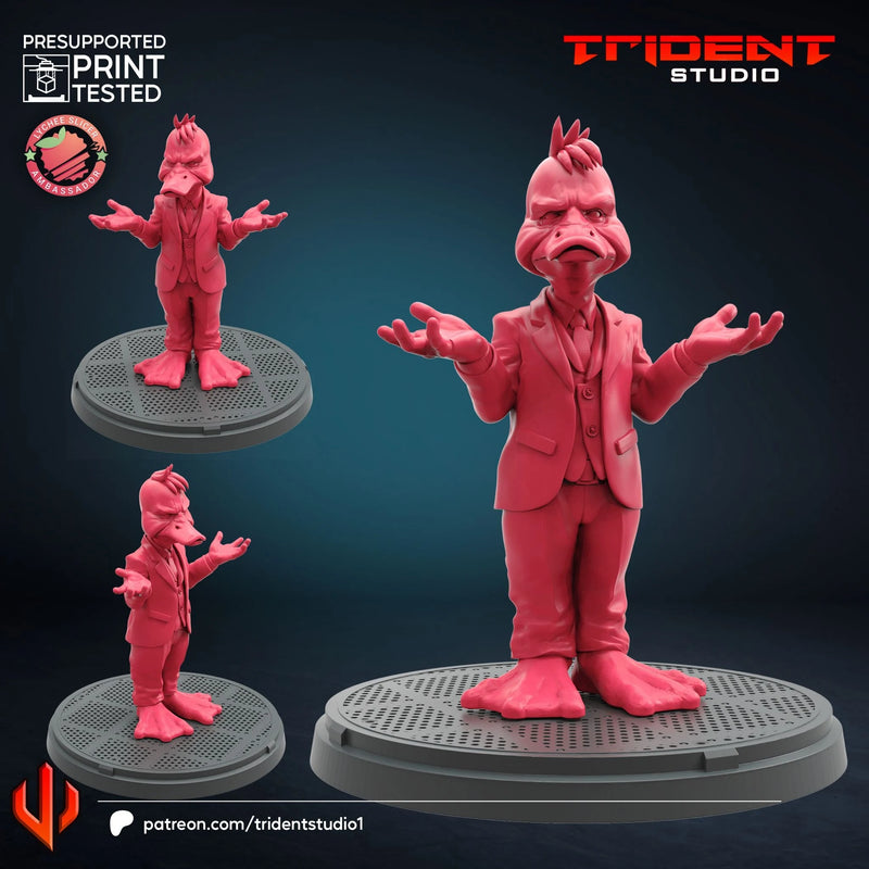 Howard The Duck Marvel MCP-compatible 40mm resin proxy miniature by Trident Miniatures - product image 1