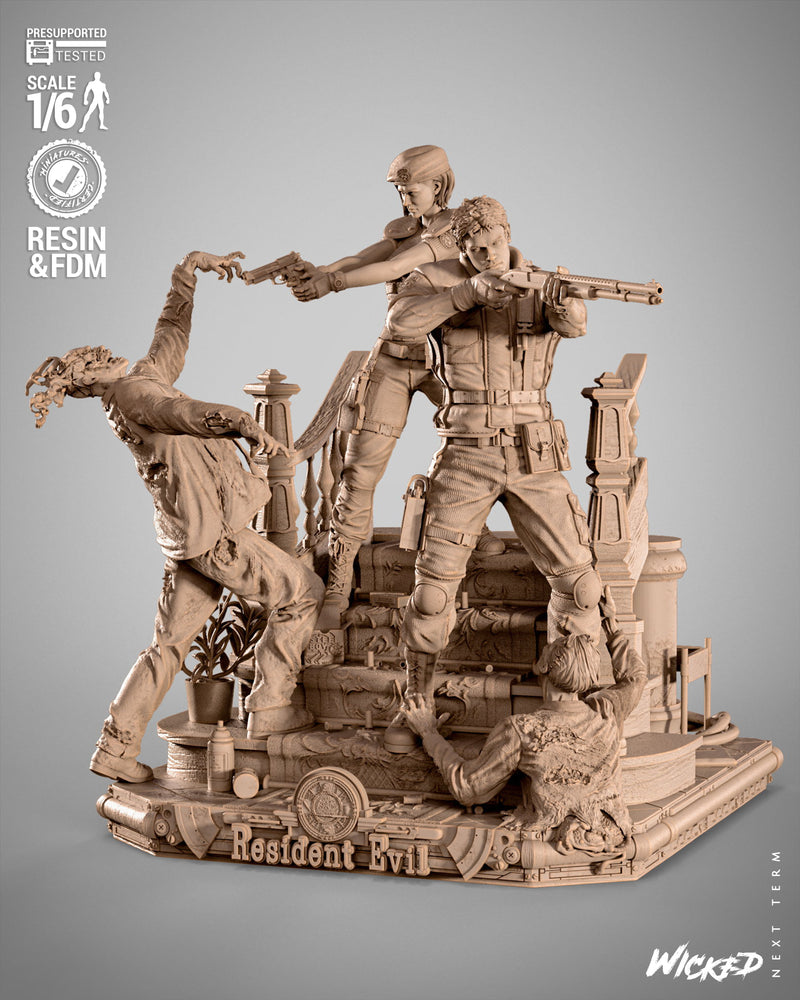 Diorama Resident Evil resin diorama kit view 1
