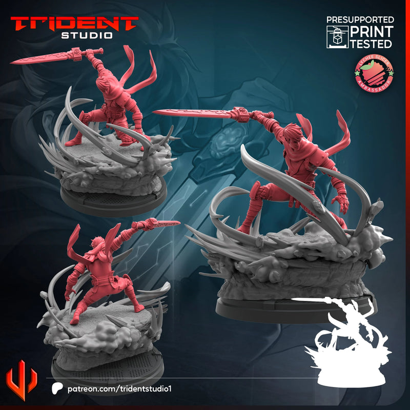 SWORD Master Marvel MCP-compatible 40mm resin proxy miniature by Trident Miniatures - product image 1