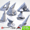 Ice Mountains 3D printed terrain view 1