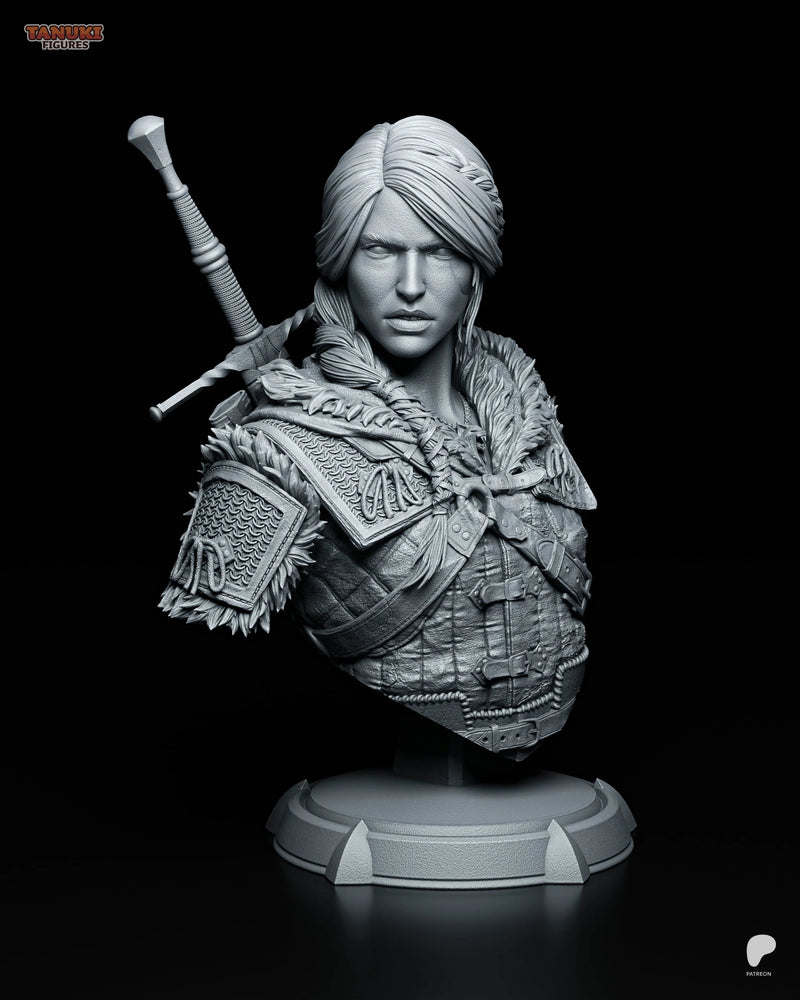 Ciri Resin Statue & Bust - Bust view 1
